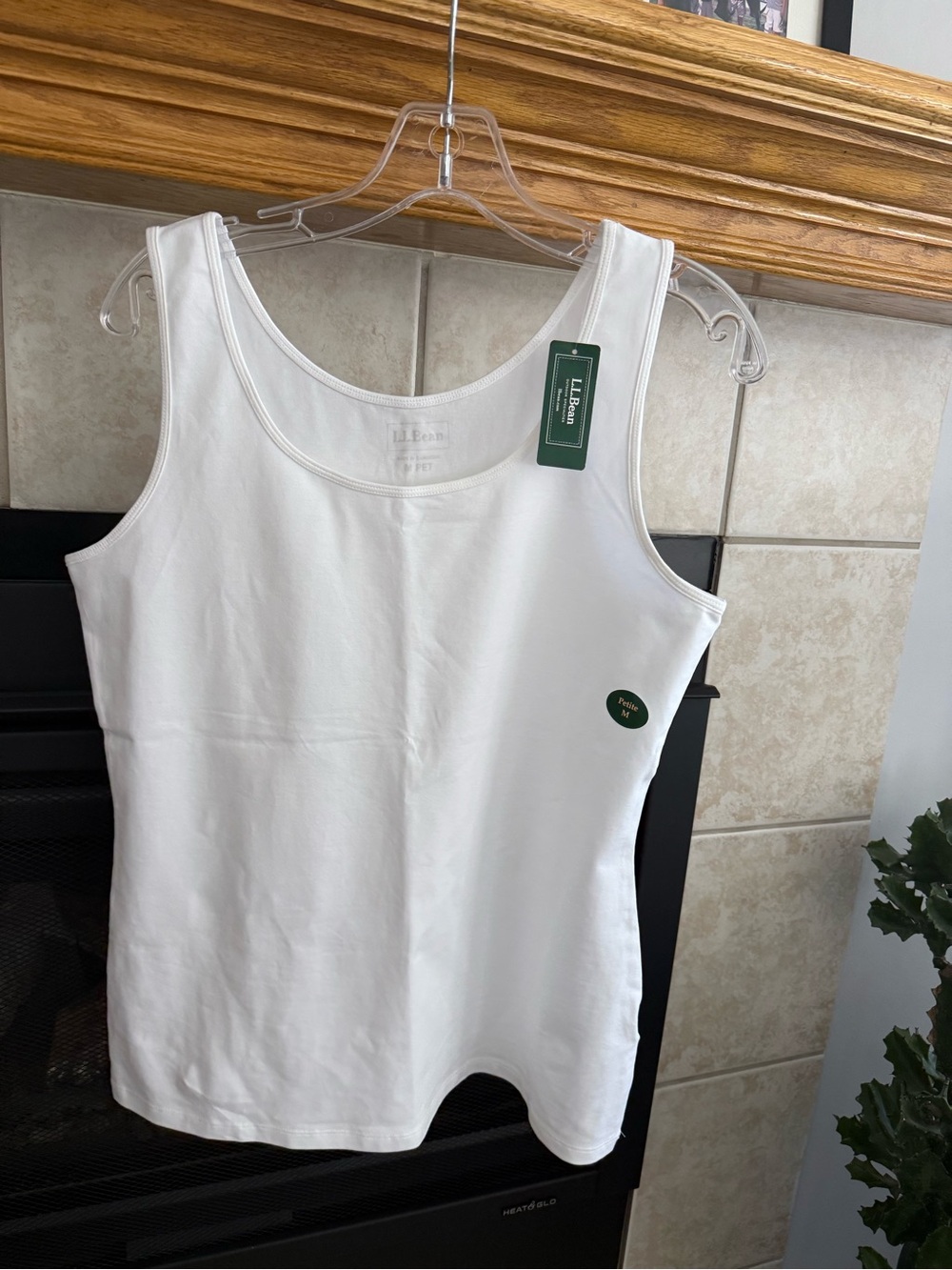 L.L.Bean White Scoop Neck Tank